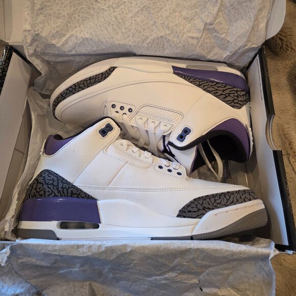 Size 9 Men's - Jordan 3 Retro Mid Dark Iris (CT8532-105) - Picture 1 of 7